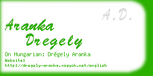 aranka dregely business card