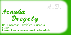 aranka dregely business card